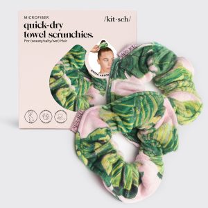 Palm Microfiber Quick-Dry Towel Scrunchies 2pc Set