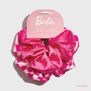 Barbie x kitsch Satin Brunch Scrunchies 2pc